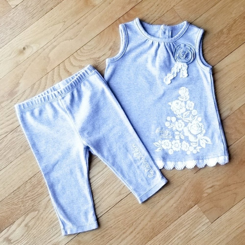 Calvin Klein 2 Piece Set Gray 12 Months